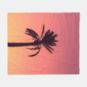Couverture Polaire Photographie en silhouette de palmier (Devant (Horizontal))