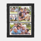 Couverture Polaire Photographie Pois noire (Devant)