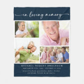 Couverture Polaire Photos Bleues Mémoire d'amour Garde-mémoire (Devant)