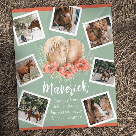 Couverture Polaire Photos d'aquarelle du cheval