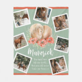 Couverture Polaire Photos d'aquarelle du cheval (Devant)