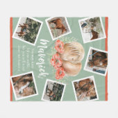 Couverture Polaire Photos d'aquarelle du cheval (Devant (Horizontal))