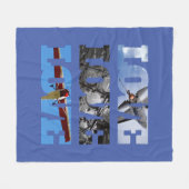 Couverture Polaire Photos d'avion dans le cadre LOVE, Aviation Simple (Devant (Horizontal))