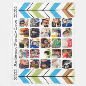 Couverture Polaire Photos de famille de Noël modernes (Devant)