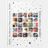 Couverture Polaire Photos de famille de Noël rustiques (Devant)