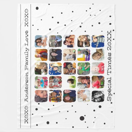 Couverture Polaire Photos de famille de Noël rustiques (Devant)