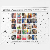 Couverture Polaire Photos de famille de Noël rustiques (Devant (Horizontal))