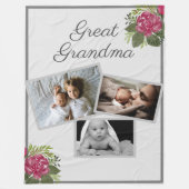 Couverture Polaire Photos de Great Grand-mère Custom Kid's (Devant)