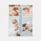 Couverture Polaire Photos de stats de naissance Modern Baby Blue (Devant)