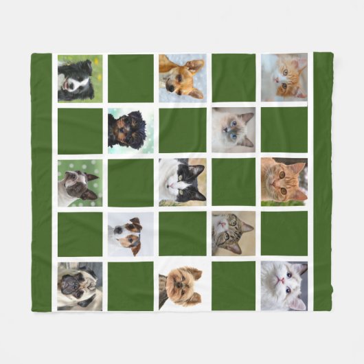 Couverture Polaire Photos personnalisées de chat et de chien sur Fore (Devant (Horizontal))