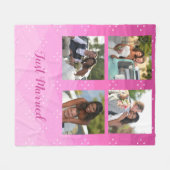 Couverture Polaire Photos Personnalisées En Rose (Devant (Horizontal))