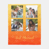 Couverture Polaire Photos Personnalisées Sur Jaune Et Orange (Devant)