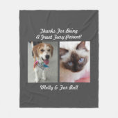 Couverture Polaire Photos pour animaux de compagnie ou de famille, Me (Devant)