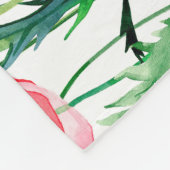 Couverture Polaire Photos rouges : aquarelle illustration florale (Coin)