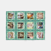 Couverture Polaire Photos Turquoises peintes sur la plage Seashell Fa (Devant (Horizontal))