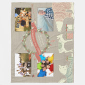 Couverture Polaire PhotosOurs Polaire Rustique Fawn Fox Motif de Noël (Devant)