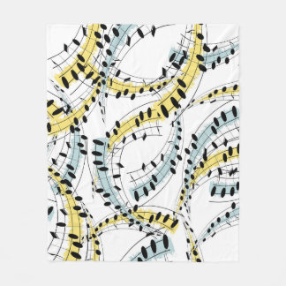 Couverture Polaire Phrases musicales : Arrière - plan blanc gai.