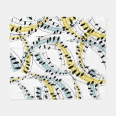 Couverture Polaire Phrases musicales : Arrière - plan blanc gai. (Devant (Horizontal))