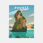 Couverture Polaire Phuket Thailand Retro (Devant)