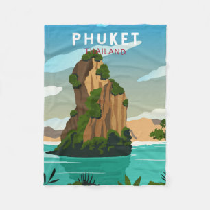 Couverture Polaire Phuket Thailand Retro