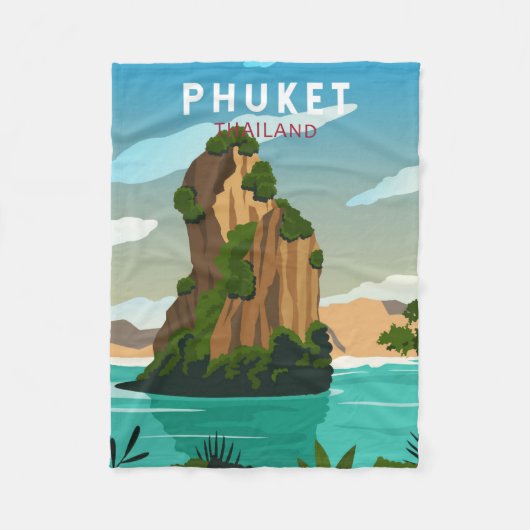 Couverture Polaire Phuket Thailand Retro (Devant)