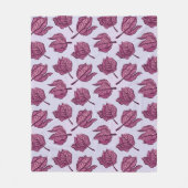 Couverture Polaire Physalis rose Fleur Motif Pastel Botanique (Devant)