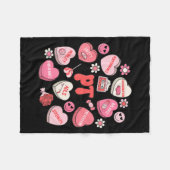 Couverture Polaire Physical Therapy Groovy Valentine's Day Heart Cand (Devant (Horizontal))
