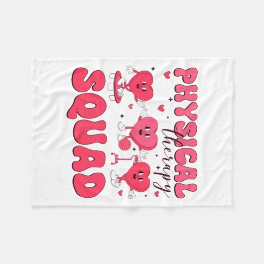 Couverture Polaire Physical Therapy Squad Valentines Day Pt Pta Vale  (Devant (Horizontal))