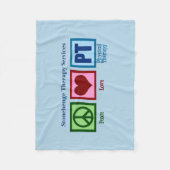 Couverture Polaire Physiothérapie de pinte d'amour de paix (Devant)