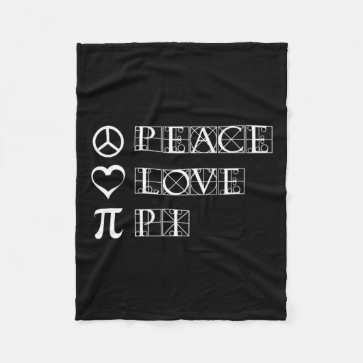 Couverture Polaire Pi Day Peace Love Math Geometry Trigonometry (Devant)
