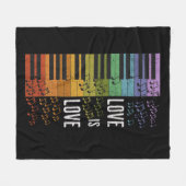 Couverture Polaire piano arc-en-ciel (Devant (Horizontal))