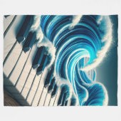 Couverture Polaire Piano Art (Devant (Horizontal))