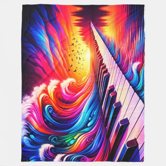 Couverture Polaire Piano Artwork (Devant)