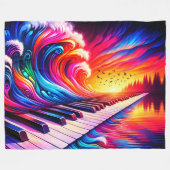 Couverture Polaire Piano Artwork (Devant (Horizontal))