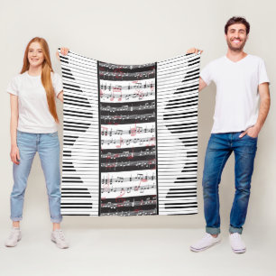 Couverture Polaire Piano et musique 2