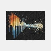 Couverture Polaire Piano Keyboard Pianiste (Devant (Horizontal))