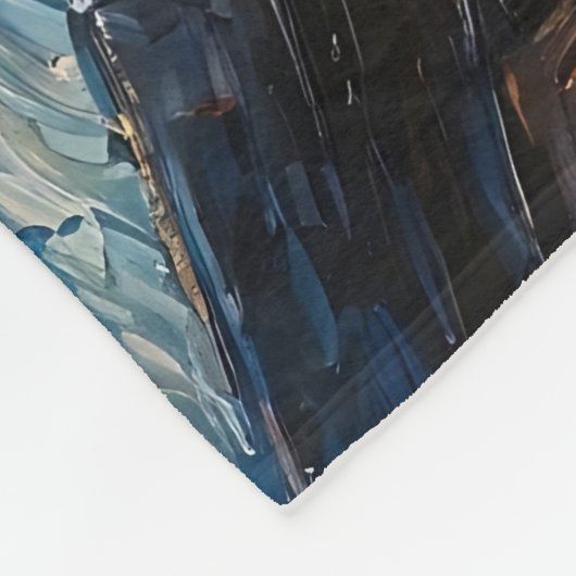 Couverture Polaire Piano Player - Peinture à l'huile (Coin)