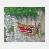 Couverture Polaire Piasa Bird Illinois Légende amérindienne (Devant (Horizontal))