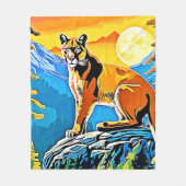 Couverture Polaire Pic de Cougar : Art de Mountain Majesty (Devant)