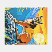 Couverture Polaire Pic de Cougar : Art de Mountain Majesty (Devant (Horizontal))