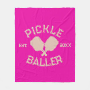 Couverture Polaire Pickle Baller Pickleball Collegiate Typographie