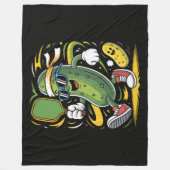 Couverture Polaire Pickle Jouant au Pickleball (Devant)