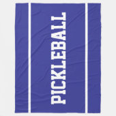 Couverture Polaire PICKLEBALL Amusant Rayures Blanches Sport sur Fond (Devant)