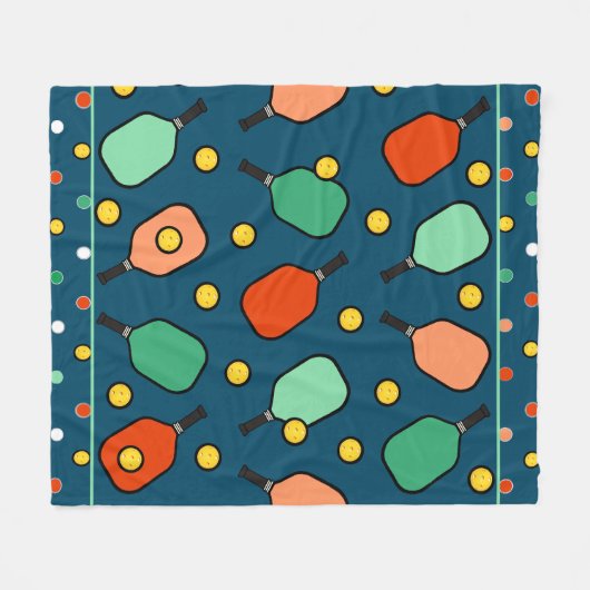 Couverture Polaire Pickleball créatif (Devant (Horizontal))