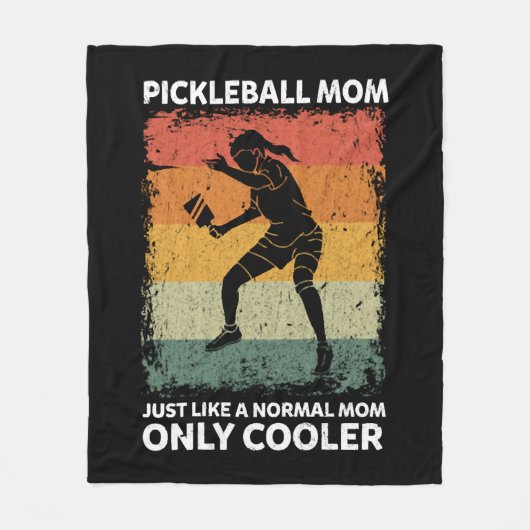 Couverture Polaire Pickleball Maman Comme Une Maman Normale Seulement (Devant)