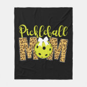 Couverture Polaire Pickleball maman léopard (Devant)