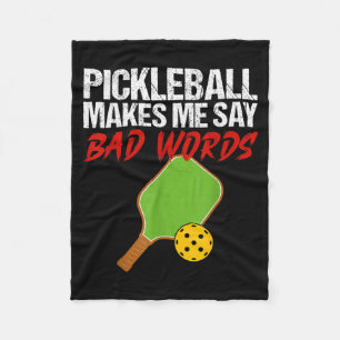 Couverture Polaire Pickleball me fait dire des gros mots drôle de jou