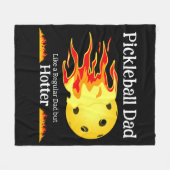 Couverture Polaire Pickleball Papa Comme Un Papa Régulier Mais Hotter (Devant (Horizontal))