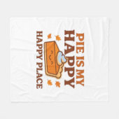 Couverture Polaire Pie Is My Happy Place - Joli Citrouille Pie Thanks (Devant (Horizontal))