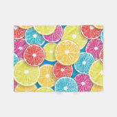Couverture Polaire Pièces de fruits d'agrumes (Devant (Horizontal))
